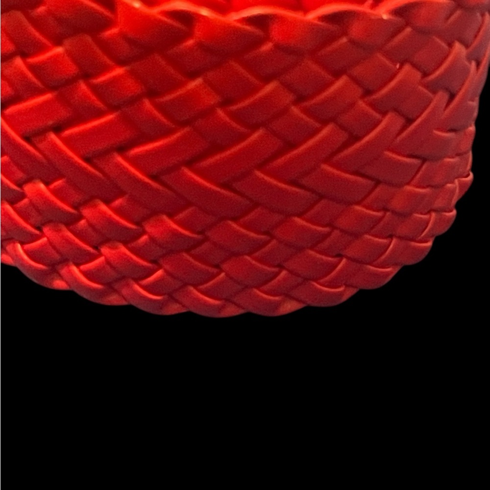 Red Braided Belt with Silver Buckle - Picture 3 of 6